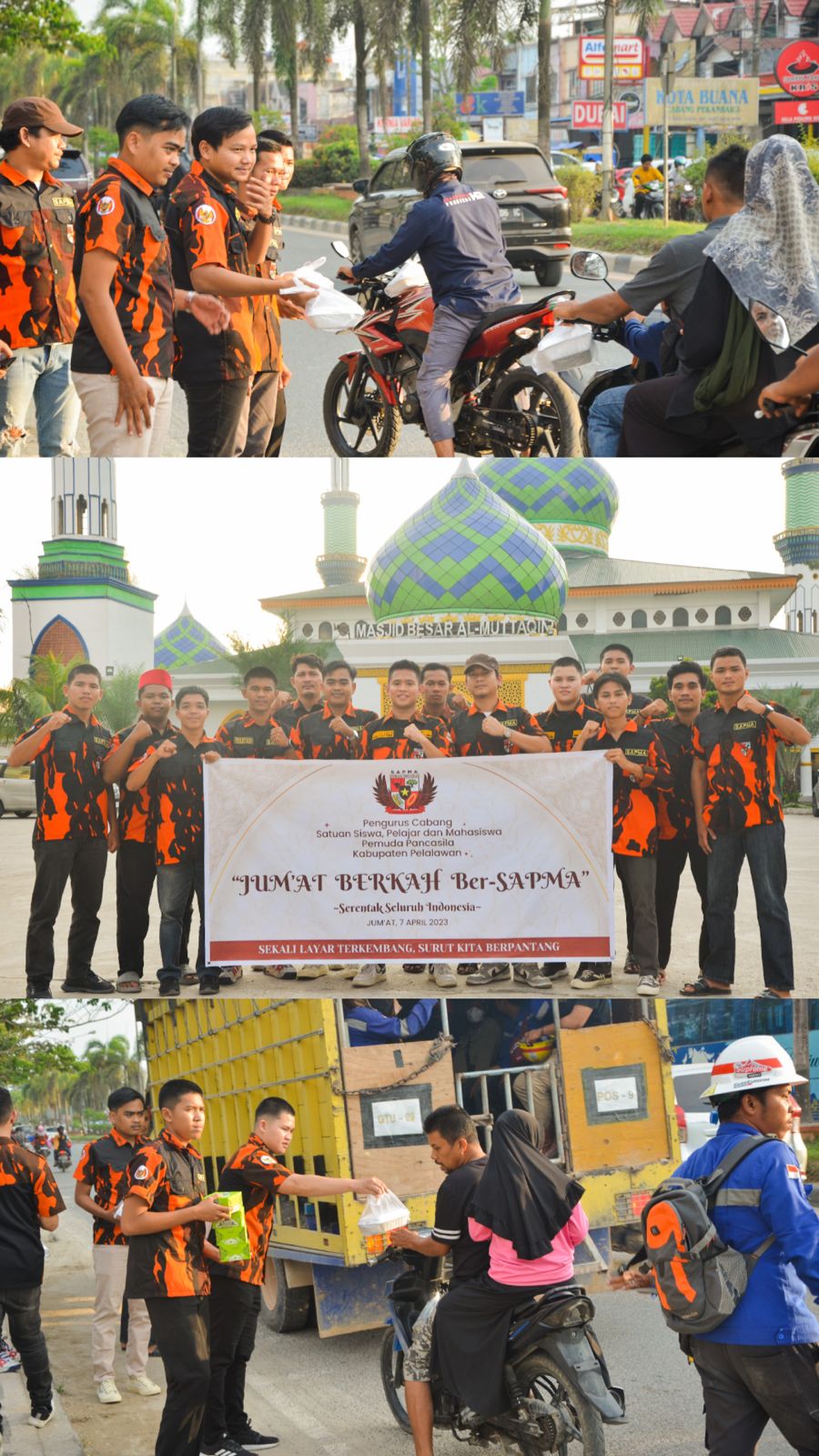 SAPMA Pemuda Pancasila Pelalawan adakan Jum’at Berkah Ber-SAPMA