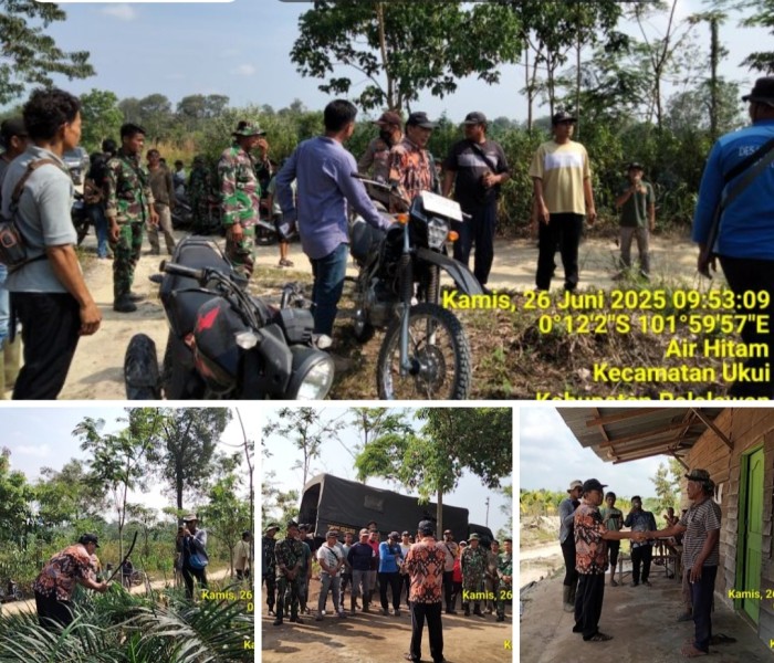 Dukung Program Pemerintah Kembalikan Kawasan Hutan, Kades Air Hitam Babat Sawit Dibawah 5 Tahun