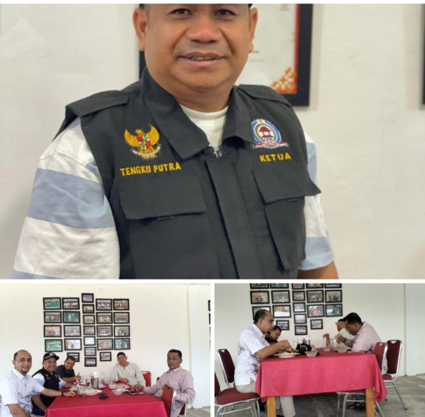 Ketua LPM T.efrisyah putra makan siang bersama dewan terpilih luthfi dan ketua ikapens kastan