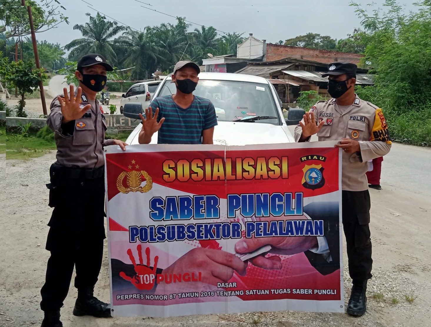 Sosialisasi Pencegahan Pungli Polsubsektor Pelalawan Turun  Kemasyarakat