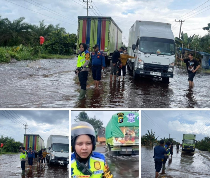 Jalan Lintas Timur Desa Kemang KM 76-83 Di buka Tutup, Akses Menuju Pekanbaru Di Alihkan Rute Teluk Kuantan