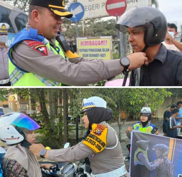 Disiplin berlalu lintas cermin budaya bangsa Satlantas Polres Pelalawan Dukung Program Riau tertib berkeselamatan
