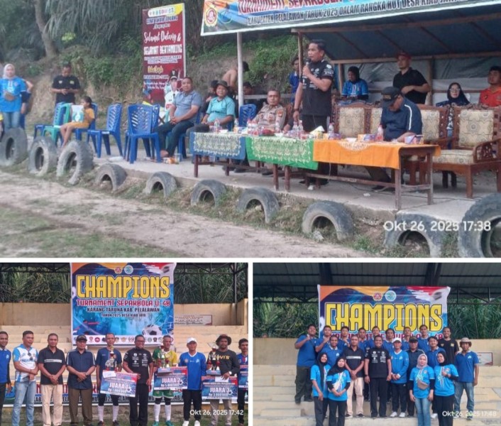 Resmi Tutup Turnamen U 40 Karang Taruna Desa Kiyap Jaya, ini Pesan Bupati H. Zukri S.M. M.M