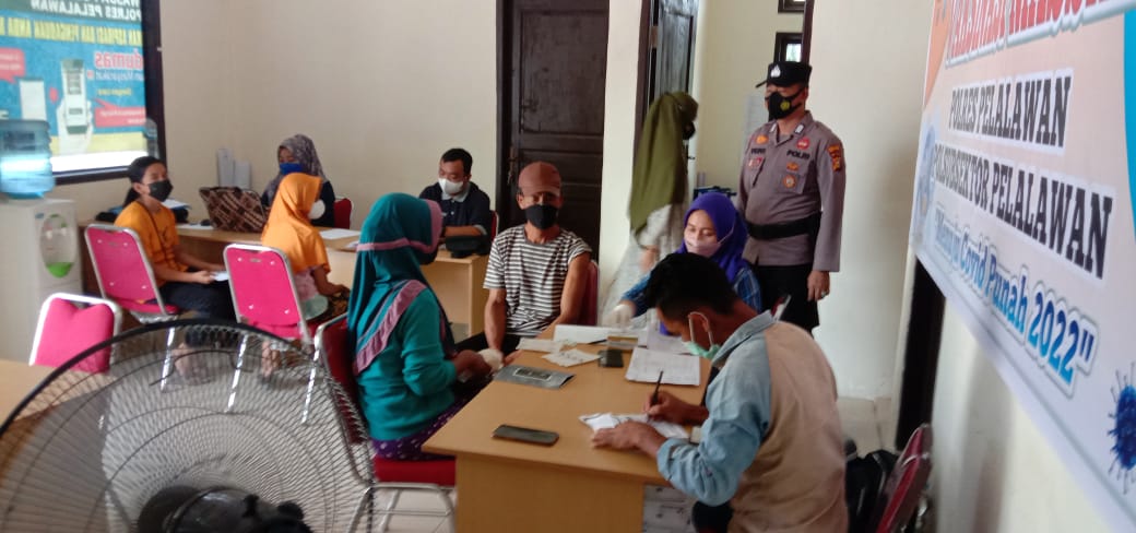 Mako Polsubsektor Pelalawan Tetap Layani Vaksinasi Masal Covid-19 Meski Hari Libur Nasional