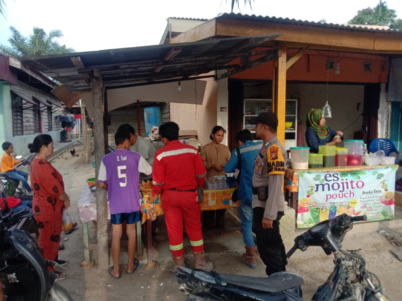 Polsubsektor Pelalawan optimalkan pengamanan pasar kaget di wilayah hukum kec.pelalawan