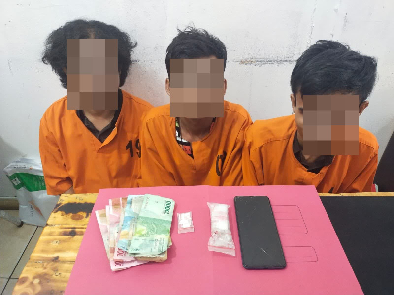 Bandar dan 6 (enam) orang kurir narkoba berhasil di bekuk sat narkoba Polres Pelalawan