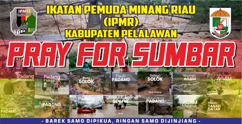 Ikatan Pemuda Minang Riau (IPMR) Kabupaten Pelalawan menggelar aksi penggalangan dana untuk membantu korban bencana alam di Sumatera Barat