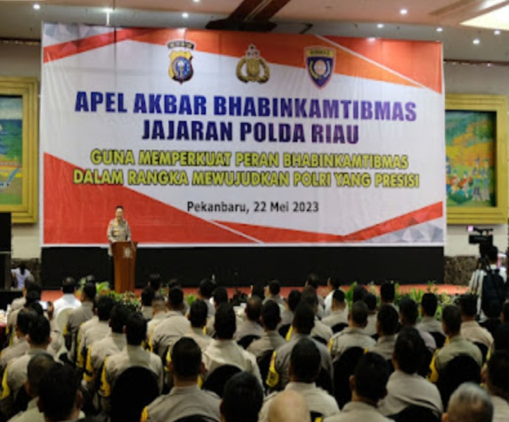 Pimpin Apel Akbar, ini Pesan Kapolda Riau Untuk Personil Bhabinkamtibmas