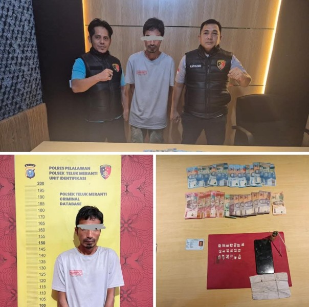 Polsek Teluk Meranti mengamankan Pengedar yang baru selesai Nyabu
