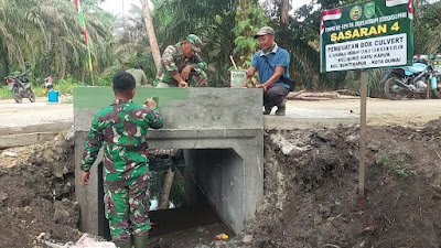 Box Culvert Program TMMD Ke-124 Kodim 0320 Dumai Rampung dan Dapat Digunakan