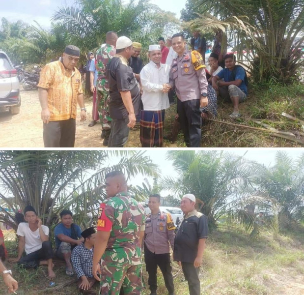 Bhabinkamtibmas bersama Babinsa laksanakan Patroli sambang warga guna terciptanya suasana aman dan damai di wilayah hukum Polsubsektor Pelalawan