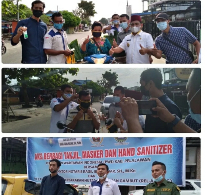 PWI, Rel-Akhlak & Notaris Ragil Bagi- Bagi Takjil Jelang Berbuka