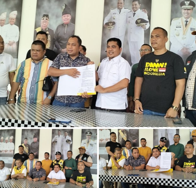 Lakukan konferensi pers H, Nasarudin SH MH.siap bakal calon bupati kabupaten Pelalawan periode 2024-2029