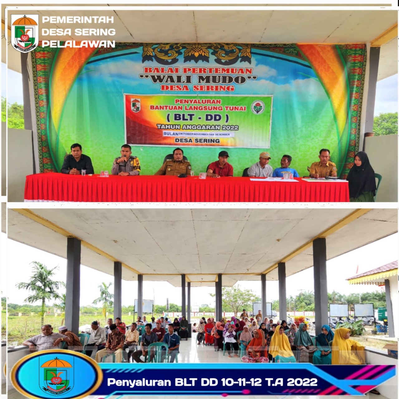 Bhabinkamtibmas Bripka Noprizal,SH melaksanakan pengamanan penyaluran BLT