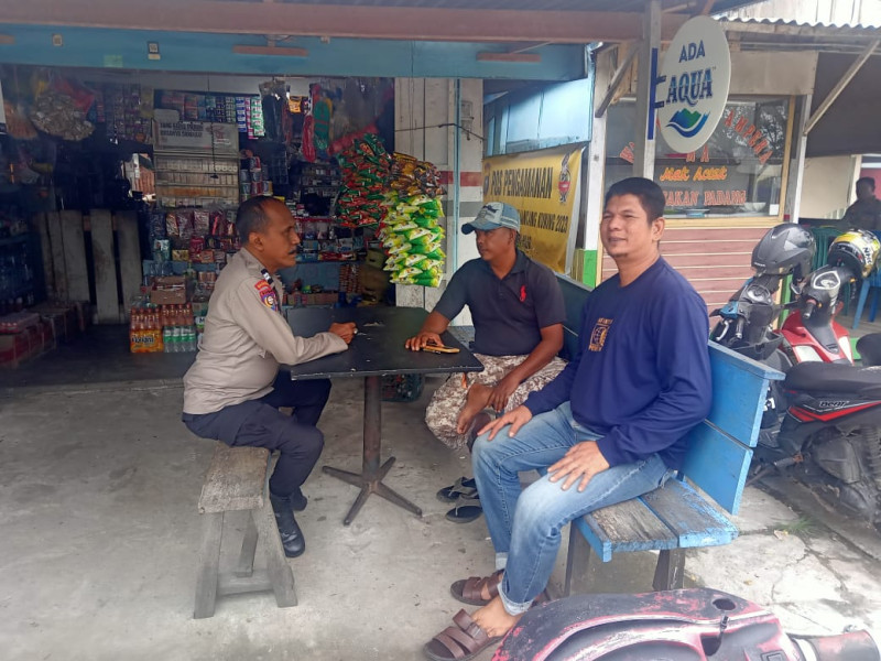 Polsek KSKP Ajak Masyarakat Tembilahan Jaga Stabilitas Politik