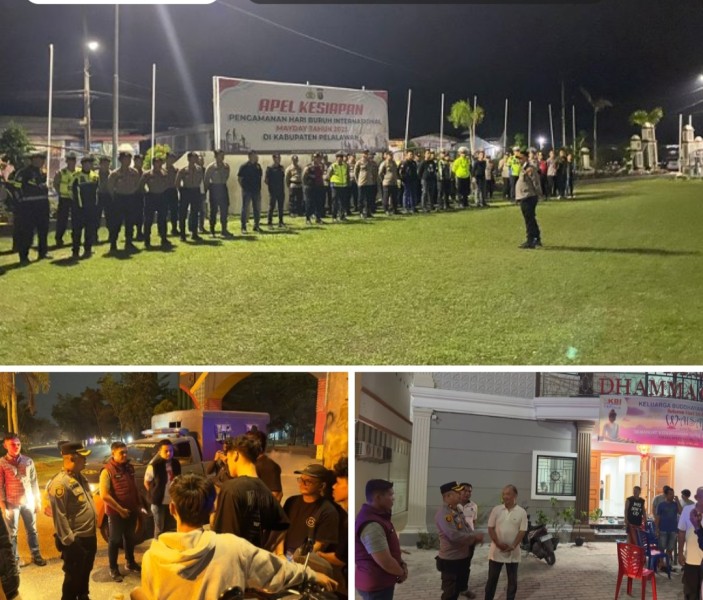 Polres Pelalawan Rutinkan Patroli Blue Light Antisipasi Tindak Kriminal dan Premanisme