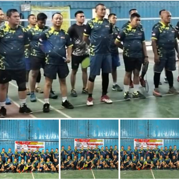 Ketua MPC Pemuda Pancasila Pelalawan Ikut Berpartisipasi Meriahkan Turnamen Badminton Hut Bhayangkara ke-78
