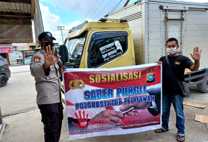 Kasubsektor Pelalawan Iptu Legito: Sosialisasi Saber Pungli Agar Warga Negara Tahu Sanksi Bagi Pelakunya