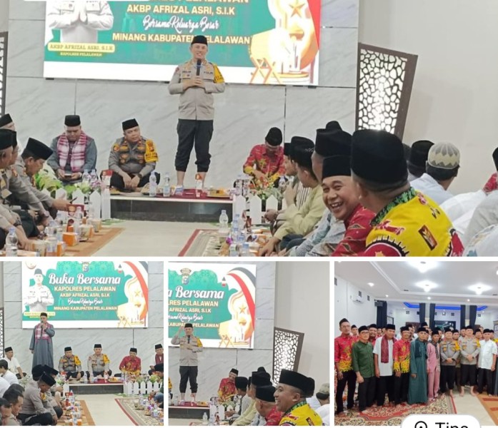 Buka Bersama Kapolres Pelalawan dengan Masyarakat Minang Jalin Silaturahmi dan Perkuat Persatuan