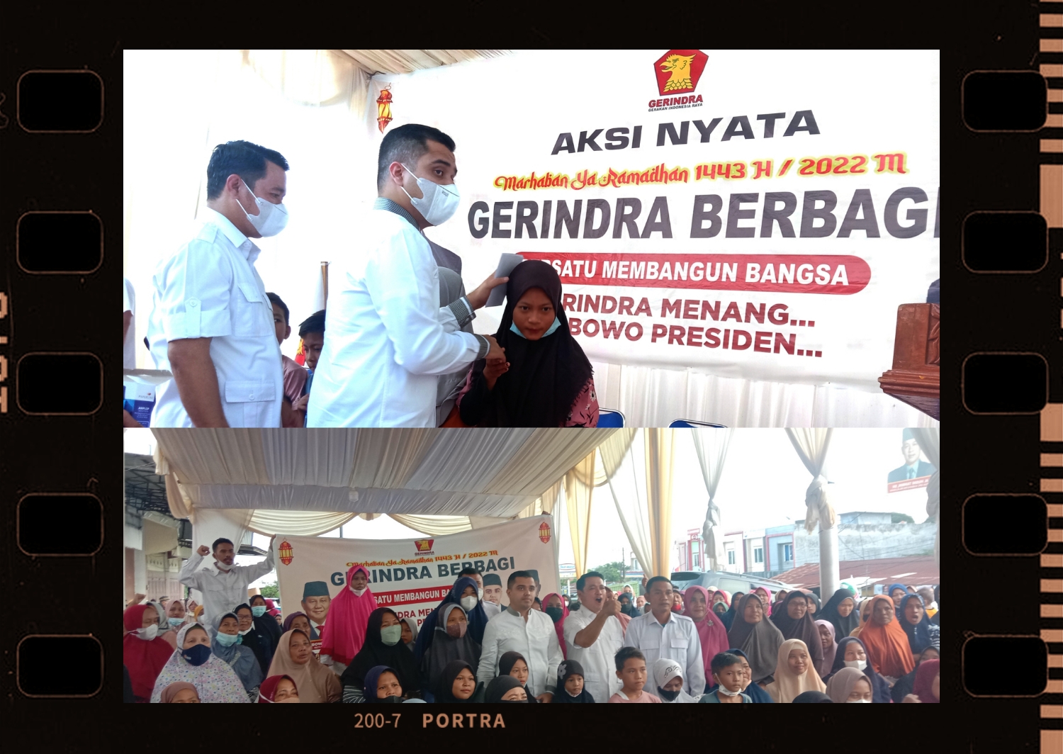 Kader Partai Gerindra, M. Rahul dan H. Husni Thamrin Bersama Berbagi Bantu Masyarakat Lagi Kesusahan