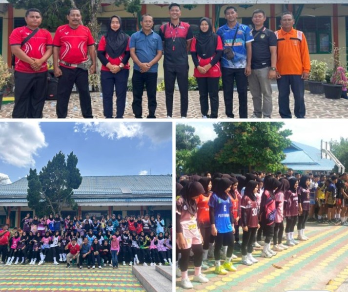 Ketua PBVSI Kabupaten Pelalawan  H. Farizal, FE lakukan seleksi terbuka untuk para atlit voli putra putri