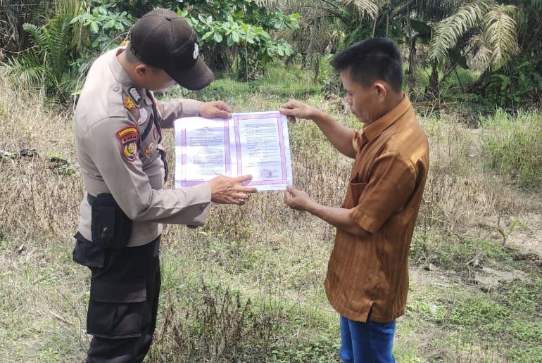 Polsubsektor Pelalawan Jajaran Polres saat ini terus mengoptimalkan kegiatan pencegahan kebakaran hutan dan lahan (karhutlah)