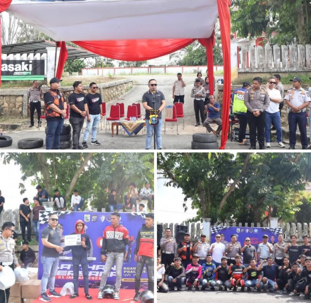 Operasi Keselamatan Lancang Kuning Tahun 2026, Satuan Lalu Lintas Polres Pelalawan menggelar Kegiatan Latihan Bersama Road Race