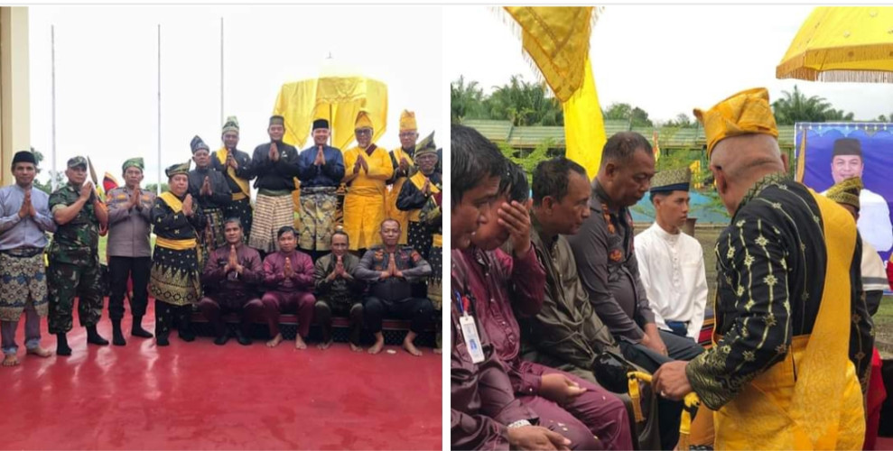 Kapolsubsektor Pelalawan Iptu Legito melaksanakan pengamanan kegiatan Upacara Adat Mandi Balimau Sultan, yang dilaksanakan di halaman Istana Sayap Pelalawan yang berada di pinggir Sungai