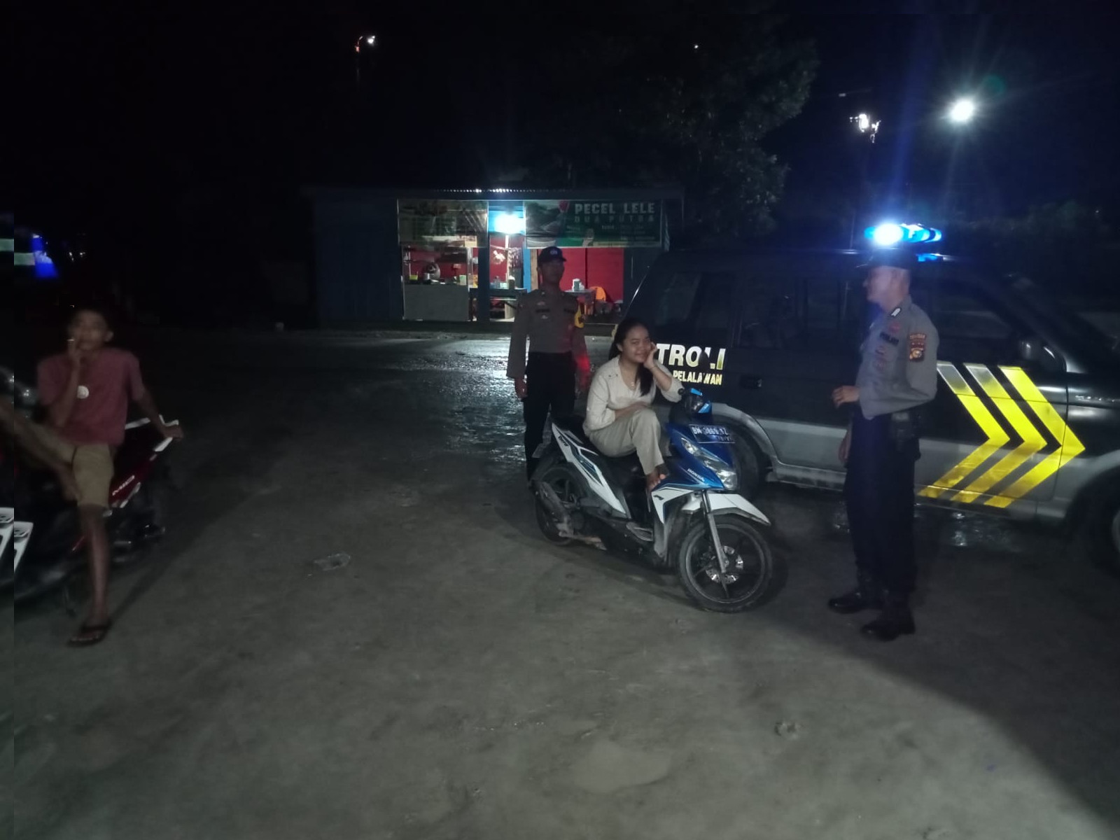 Patroli Blue Light Polsubsektor Pelalawan, Monitoring Agar Tetap Kondusif