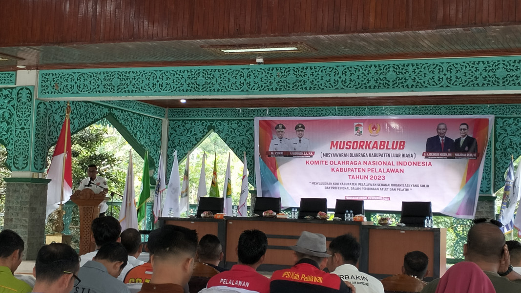 Komite Olahraga Nasional Indonesia (KONI) Kabupaten Pelalawan melaksanakan Musyawarah Olahraga Kabupaten Luar Biasa (Musorkablub)