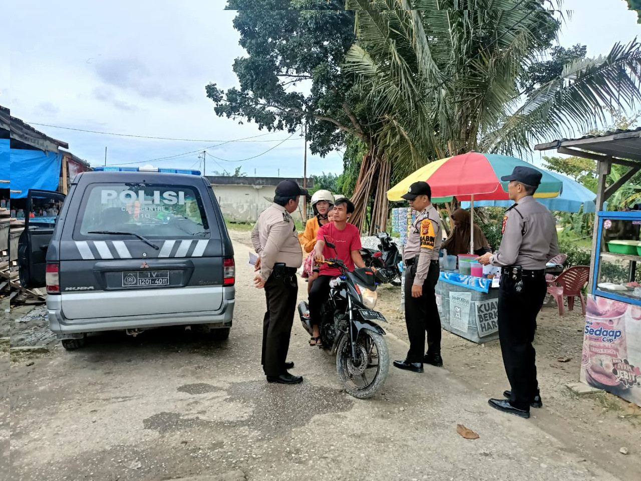 Personil Polri Polsubsektor Pelalawan Laksanakan patroli cegah C3