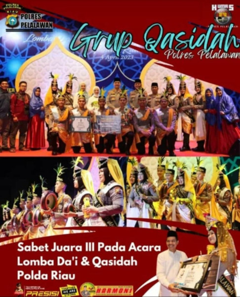 Polres pelalawan sabet suporter terbaik juara 1 dan rebana juara lll