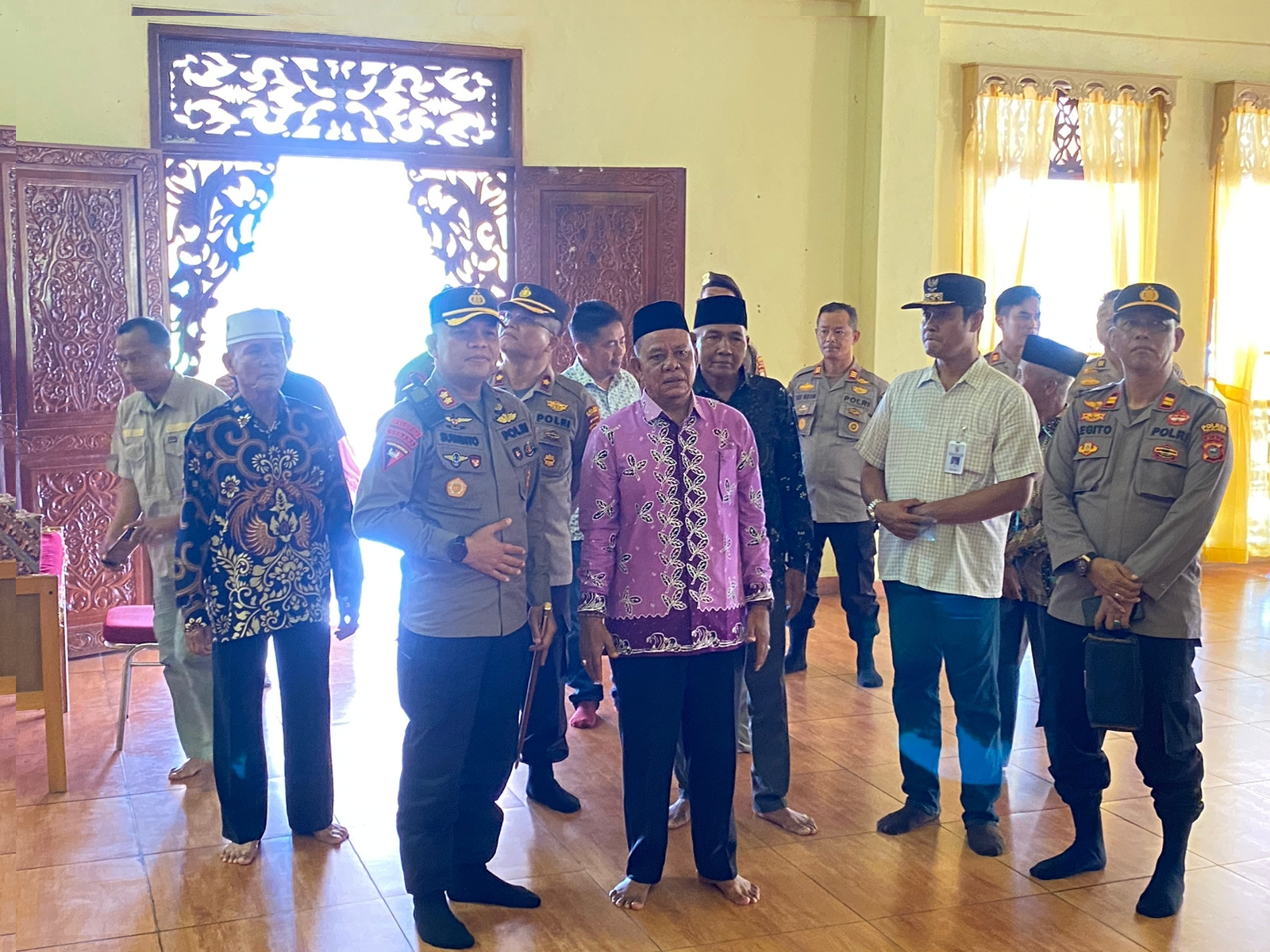 Kasubsektor Pelalawan Iptu Legito mengikuti kegiatan Safari Harkamtibmas Harmoni