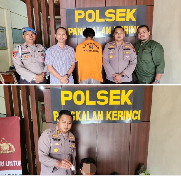 Polsek Pangkalan Kerinci AKP Rizkyan Tatit Hanafi S.T.K., S.I.K berserta jajaran berhasil mengungkap tindak pidana kasus narkotika
