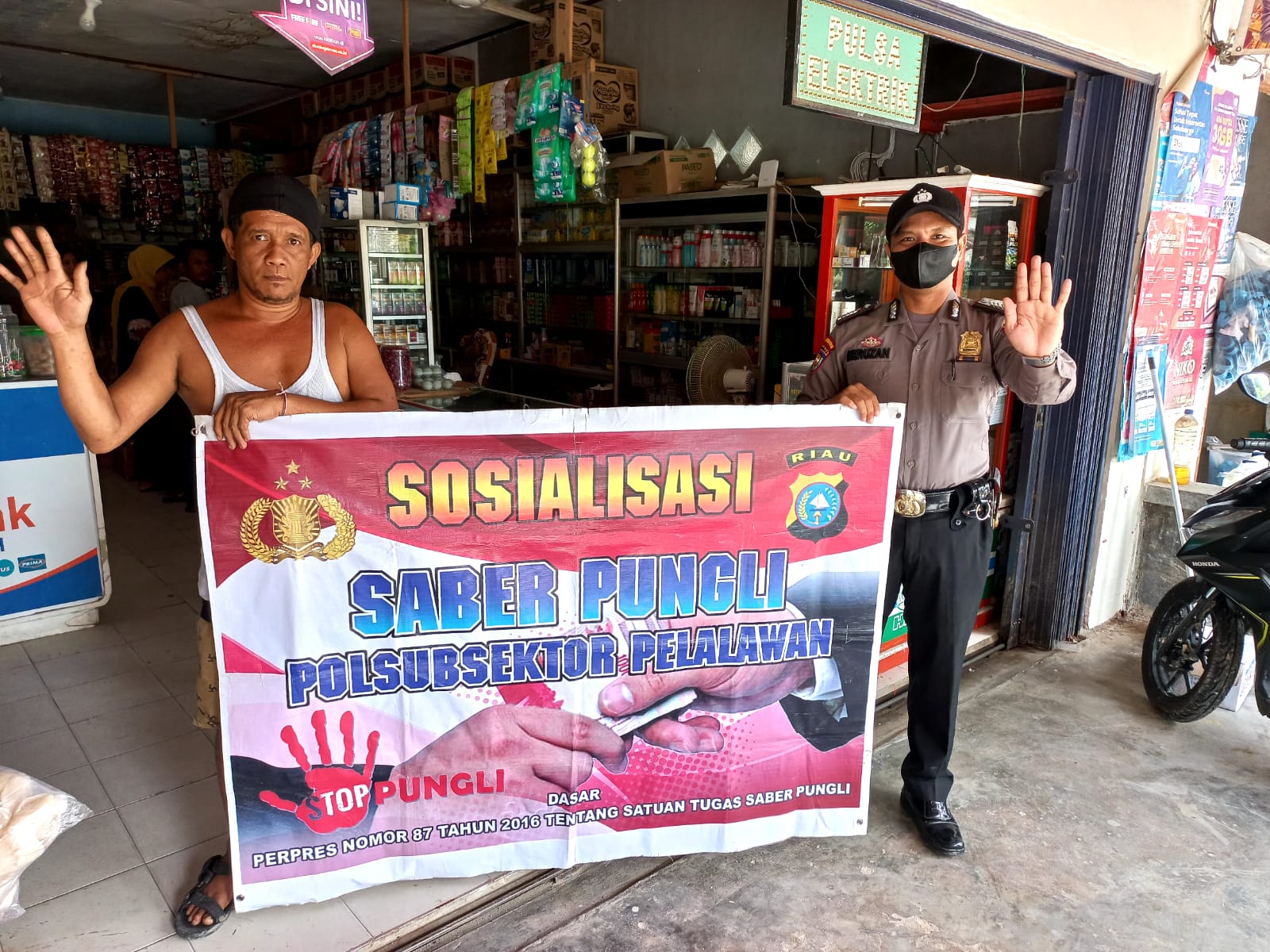 Polsubsektor Pelalawan Gencar Sosialisasi Bahaya Saber Pungli