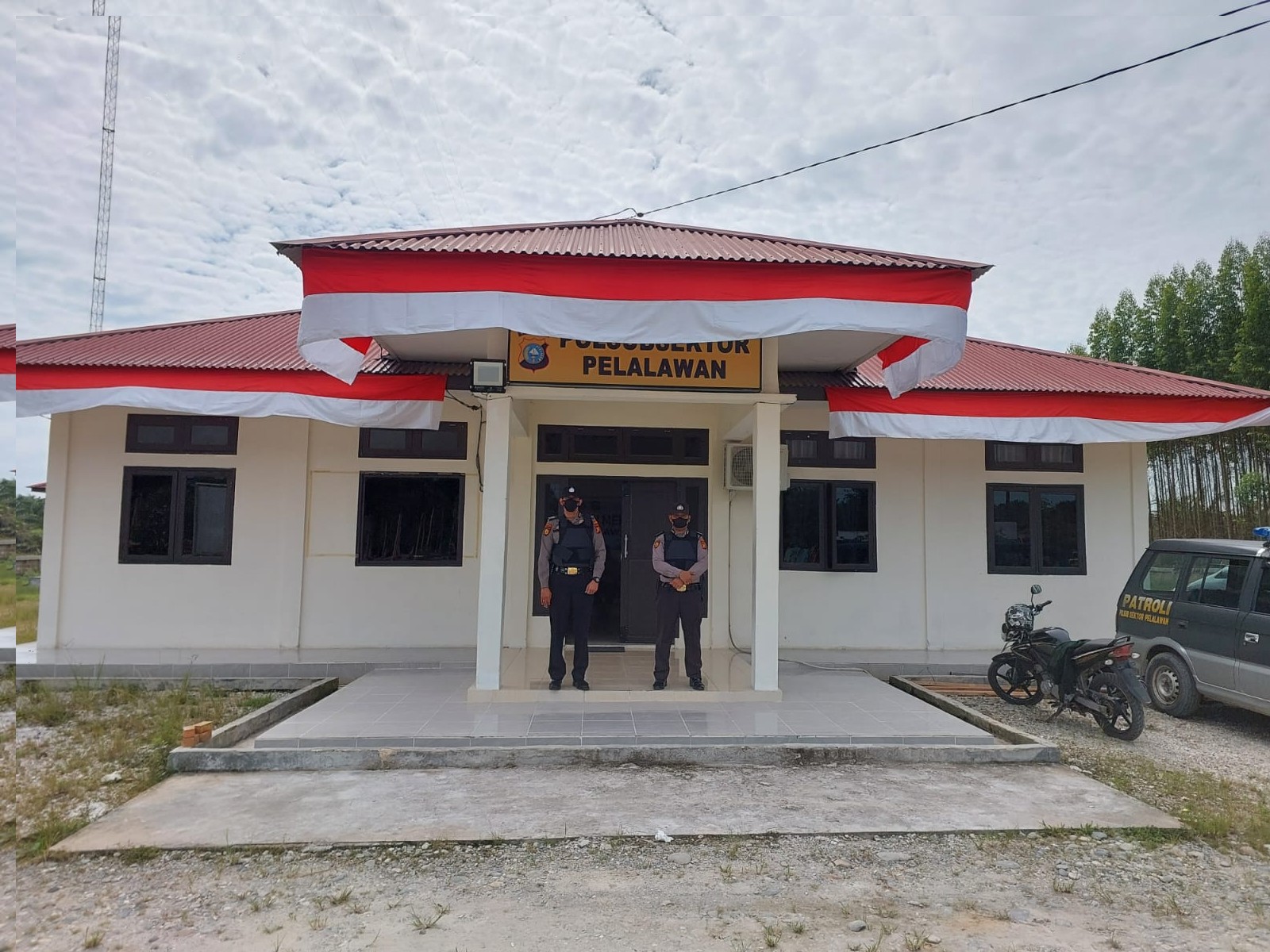 Personil Polsubsektor Pelalawan Tingkatkan Penjagaan di mako