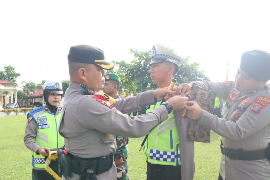 Polres Pelalawan laksanakan Apel Gelar Pasukan di mulainya Oprasi Patuh Lancang Kuning 2023