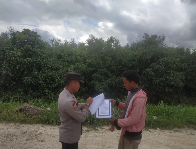 Personel Polsubsektor Pelalawan terus mengoptimalkan kegiatan pencegahan kebakaran hutan dan lahan (karhutlah)