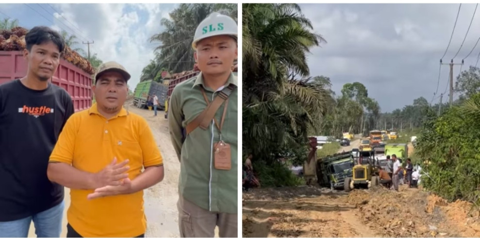 Wakil Bupati Nasarudin Desak PT SLS Segera Rigid Beton Jalan Lintas Pangkalan Lesung-Kerumutan