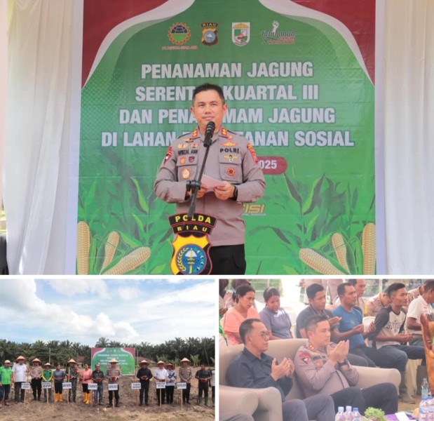 Kapolres Pelalawan AKBP Afrizal Asri SIK, sinergi antara Polri dan masyarakat dalam meningkatkan produksi pangan dalam mendukung program pemerintah.