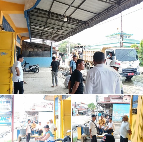 Lurah kerinci kota Fitrah ramadhan S.STP, tinjau perbaikan drenase di BTN lama