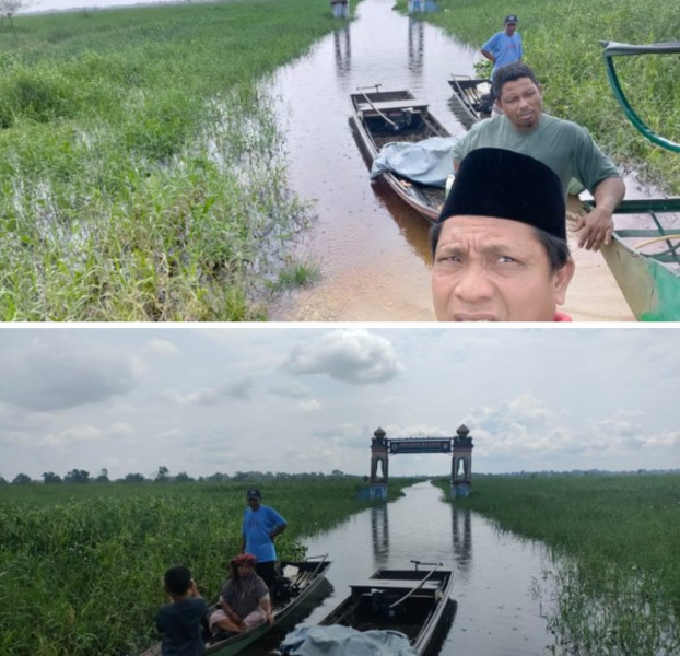 Tagana Pelalawan Himbau Masyarakat Bantaran Sungai  Tetap Waspada