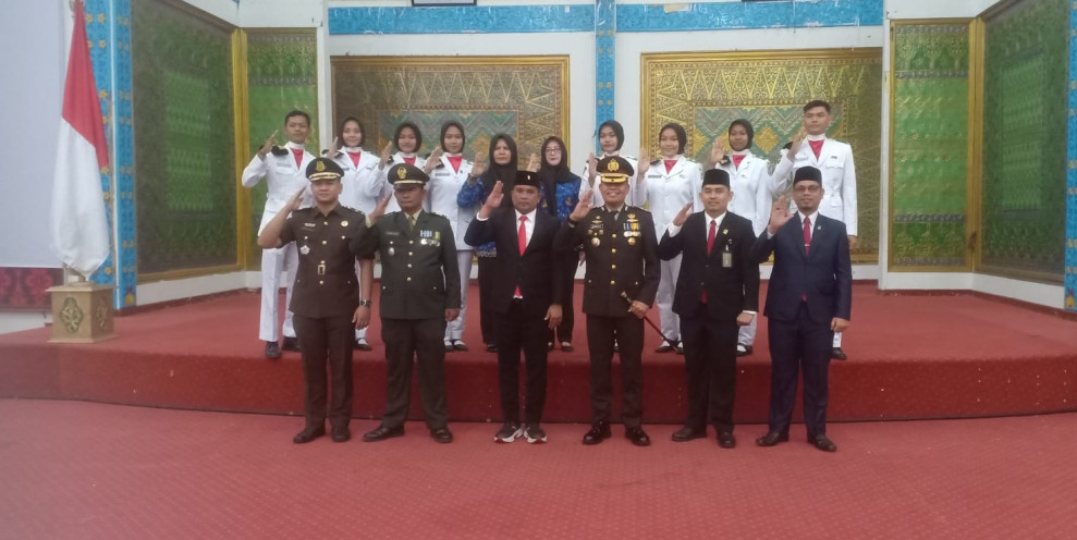 Diguyur Hujan Deras, Upacara Hari Lahir Pancasila di Pelalawan Digelar Dalam Ruangan