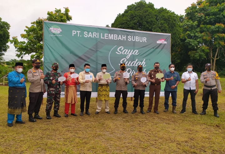 Vaksinasi Gotong Royong Ke PT. SLS Mendapat Apresiasi & Penghargaan Pejabat Pelalawan