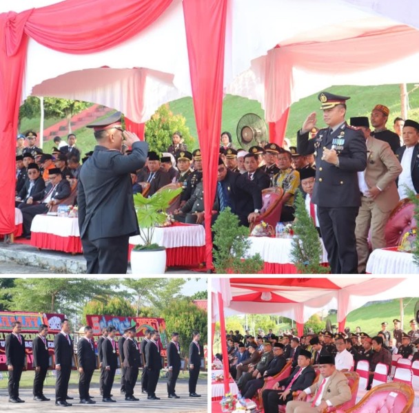 Meriah dan Hikmat serta luar biasa Upacara Peringatan Hari Bhayangkara ke-79 Polres Pelalawan