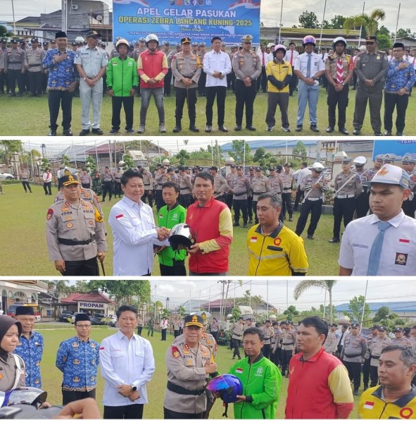 Polres Pelalawan menggelar apel pelaksanaan Operasi Zebra Lancang Kuning 2025 yang akan berlangsung selama 14 hari