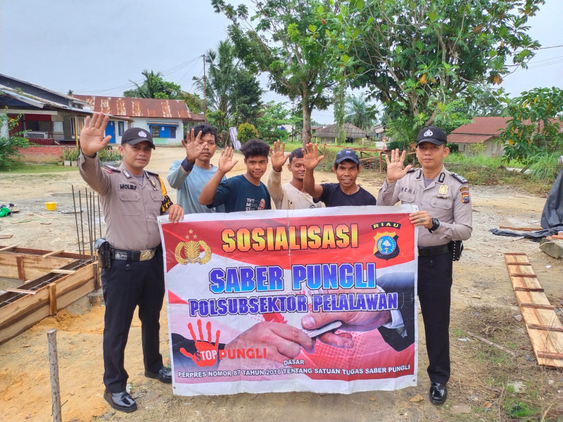 Polsubsektor Pelalawan jajaran Polres Pelalawan laksanakan sosialisasi Saber Pungli.