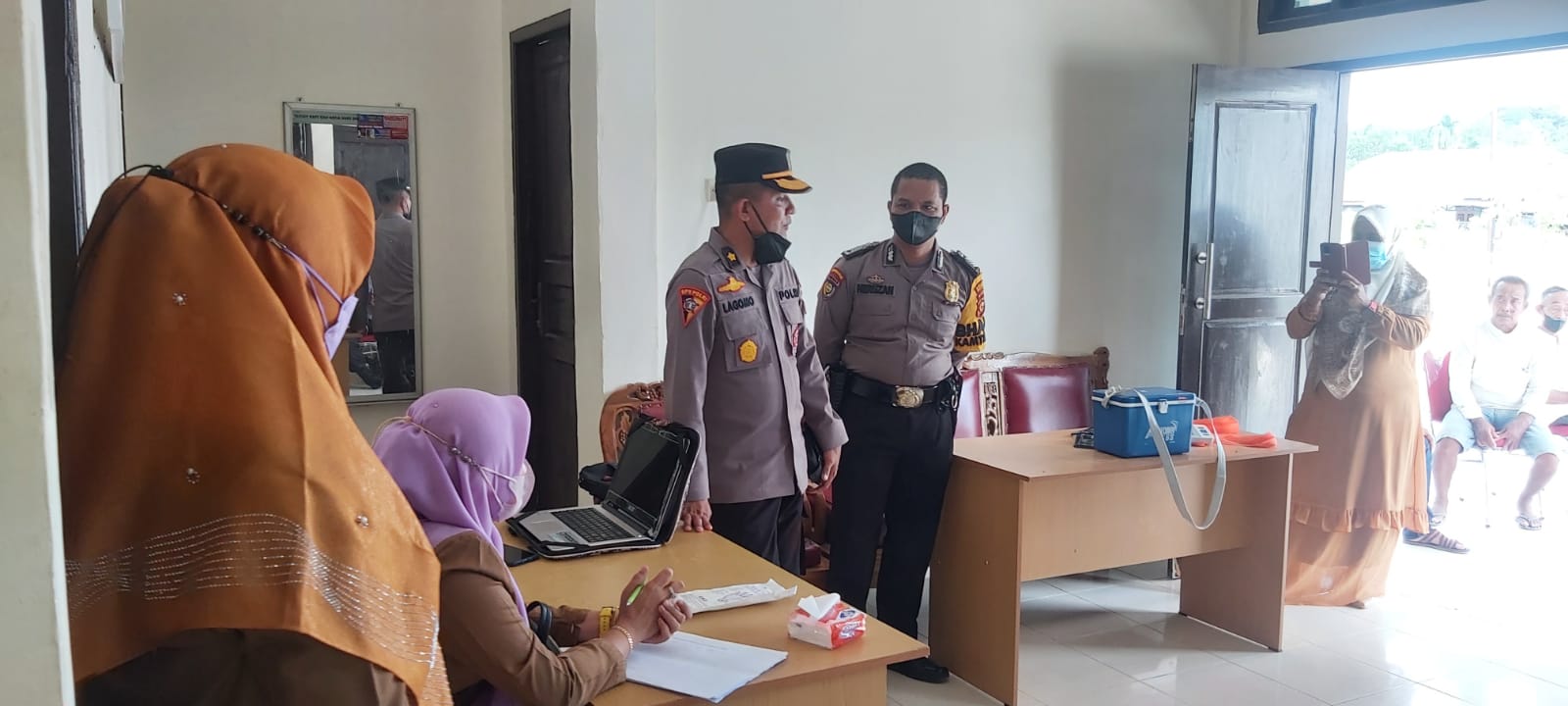 Polsubsektor dan Puskesmas Pelalawan Kembali Giat Percepatan Vaksinasi